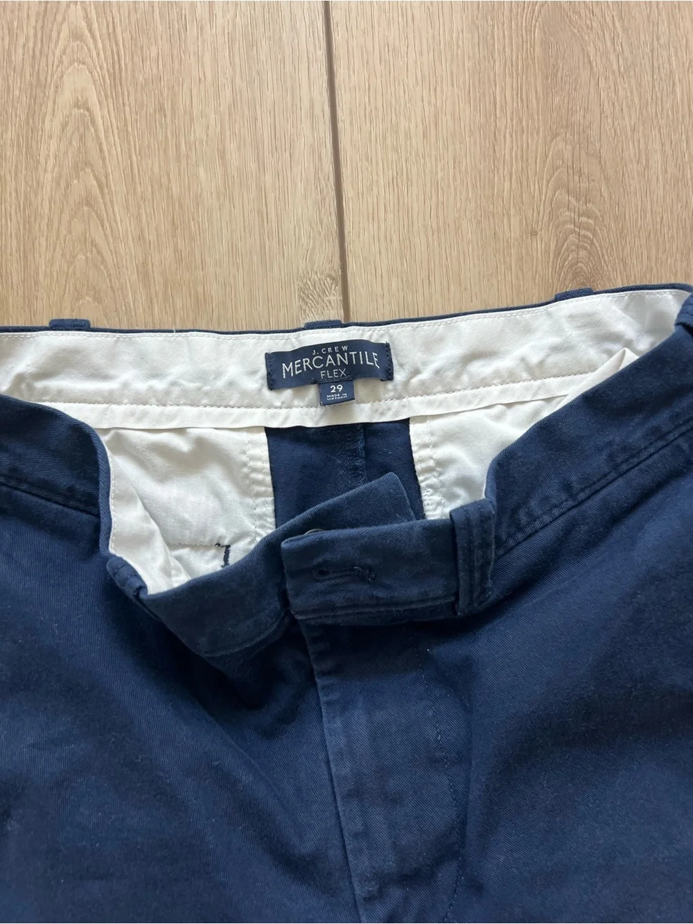 J. Crew Navy Cotton Chino Flat Front Shorts